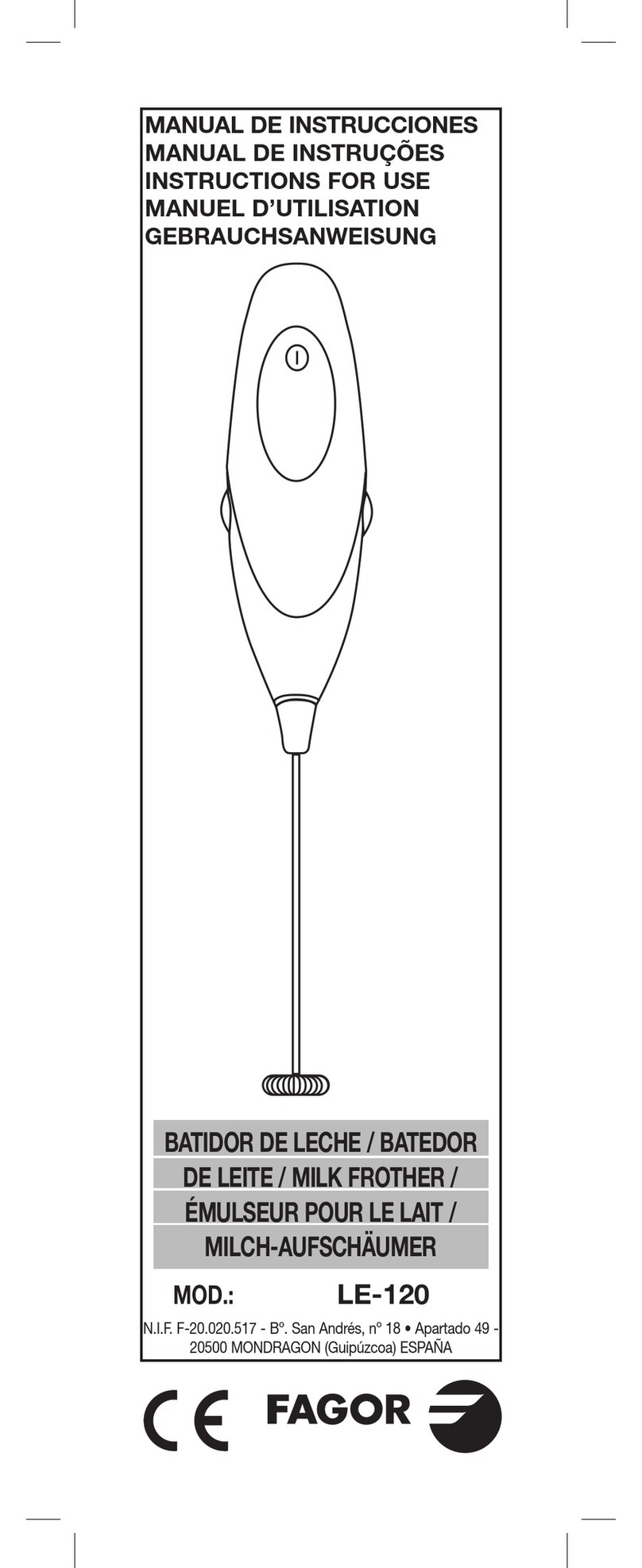 Fagor LE-120 Instructions for use