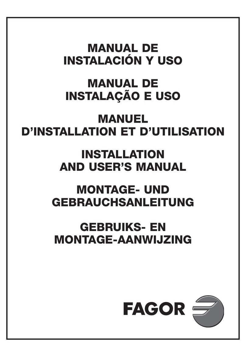 Fagor FIC-381E Installation and user manual