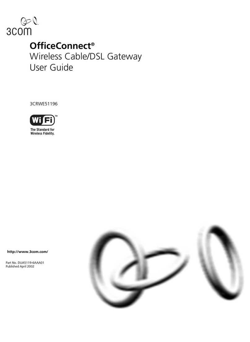 3Com 3CRWE51196 - OfficeConnect Wireless Cable/DSL... User manual