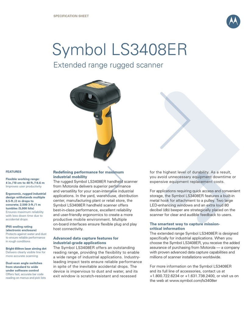 Symbol LS3408-FZ20005 Specification sheet
