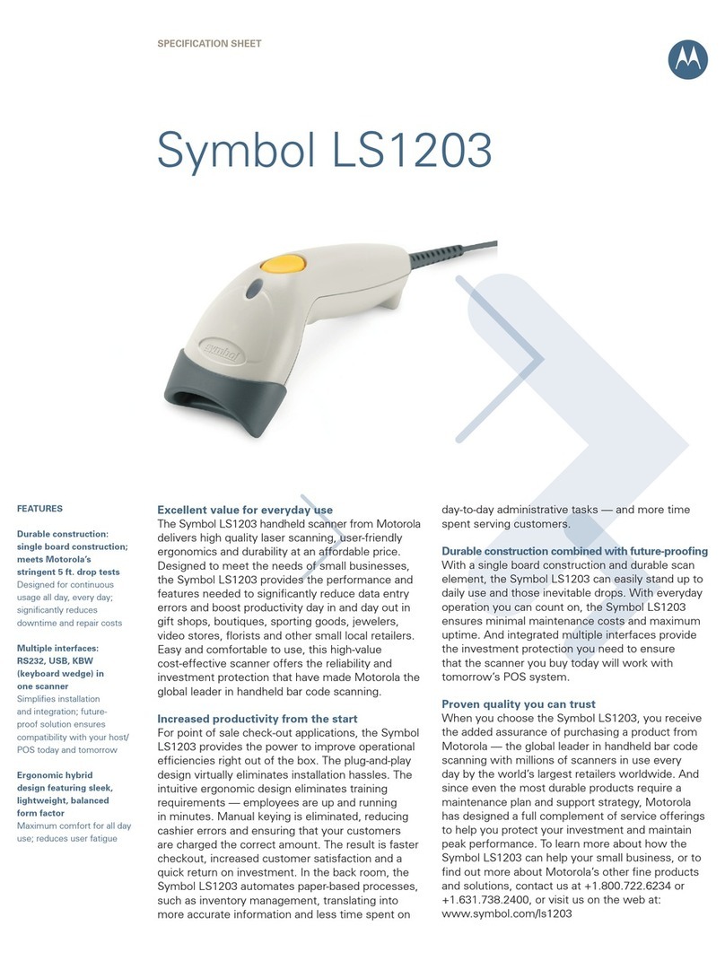 Symbol LS1203-1AZU0100ZR Specification sheet