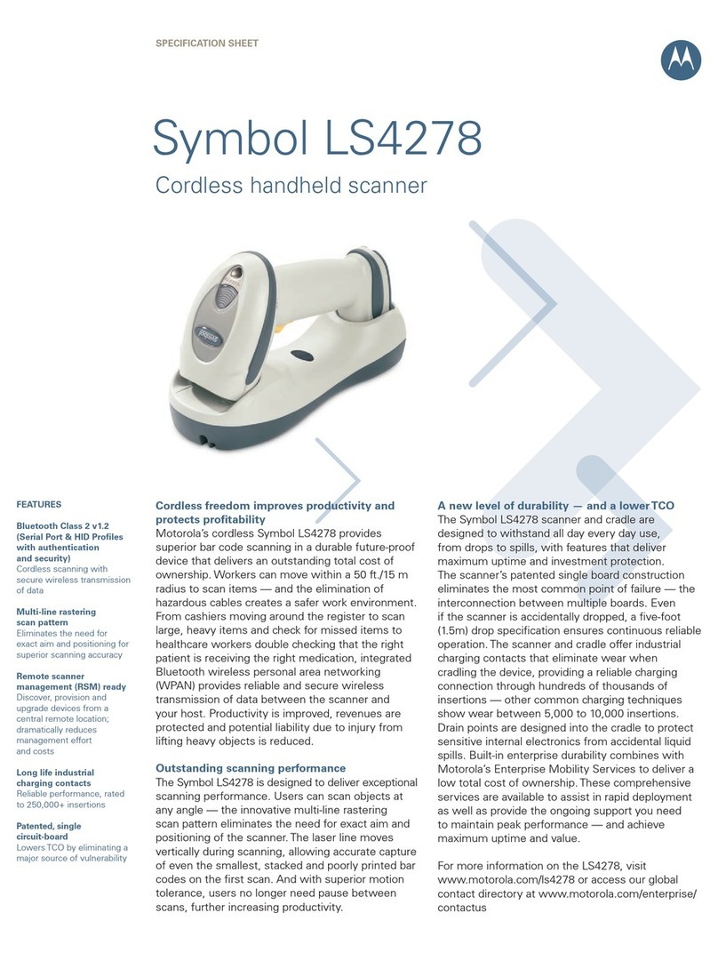 Symbol LS4278 Specification sheet