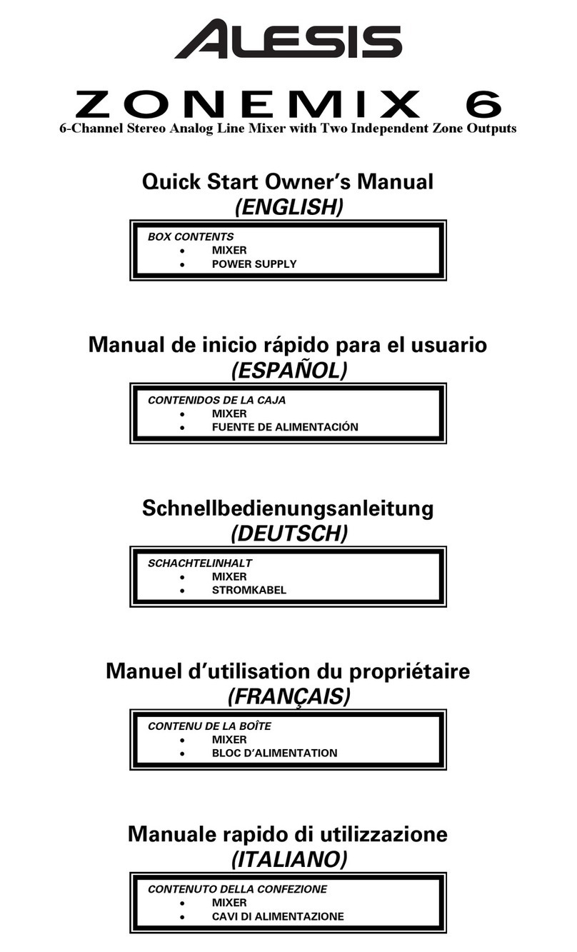 Alesis ZoneMix6 Technical document