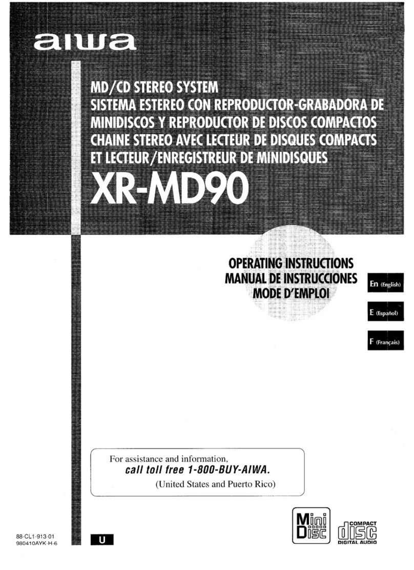 Aiwa XR-MD90 operating instructions