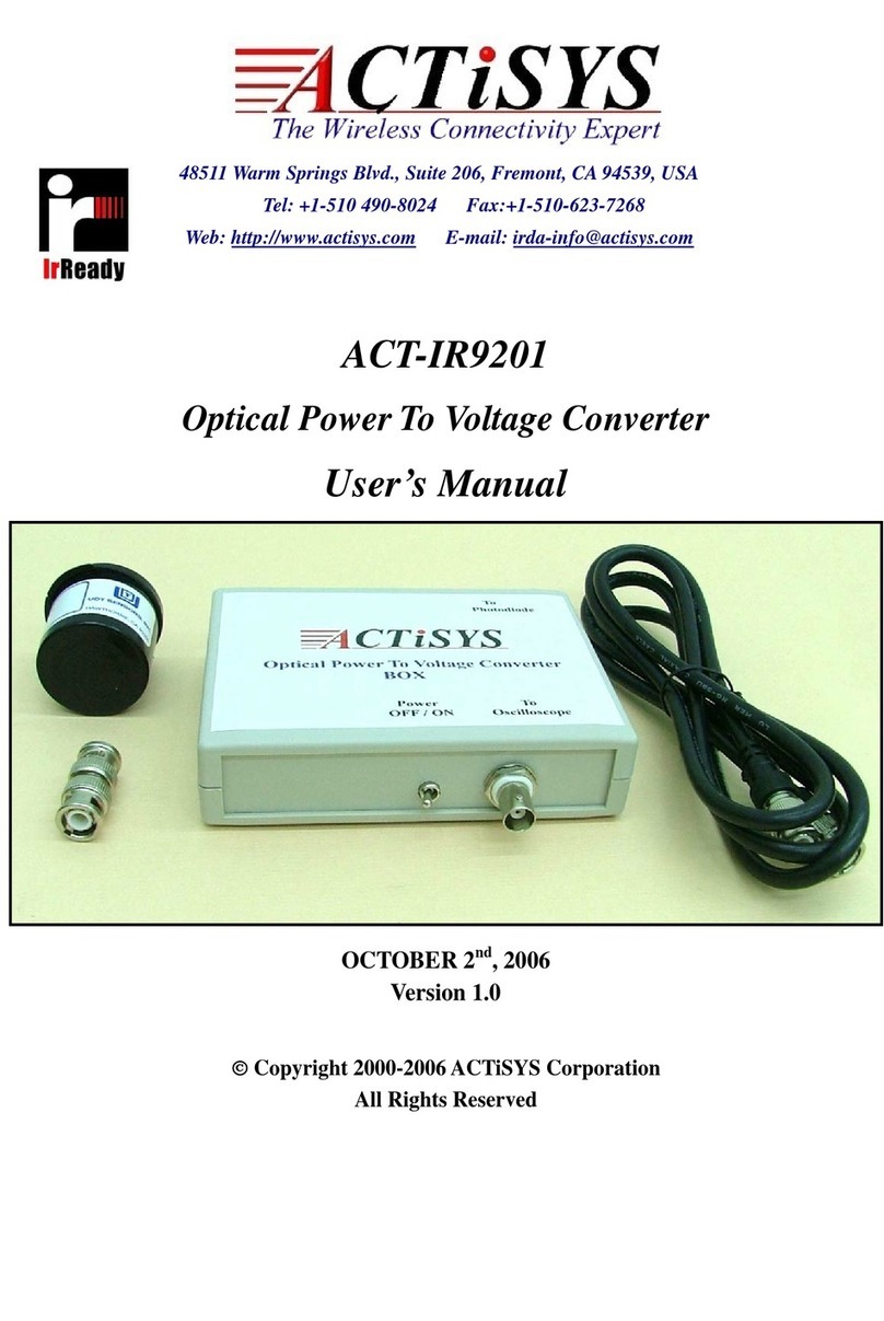 ACTiSYS IR9201 user manual