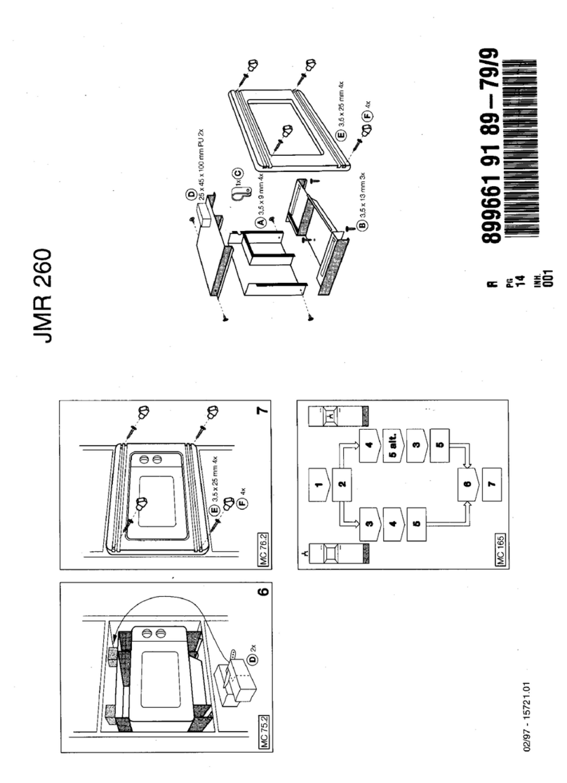 JUNO JMR260B installation instructions