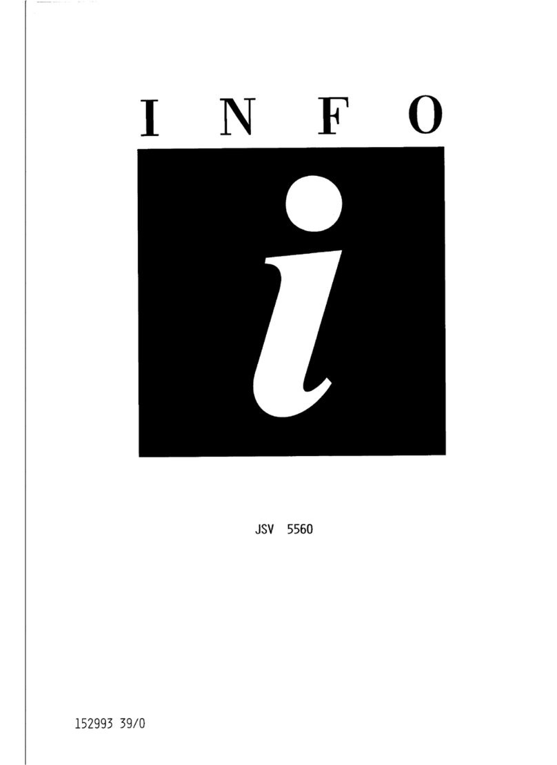 JUNO Le Maitre JSV5560 User manual JUNO Le Maitre JSV5560 User manual