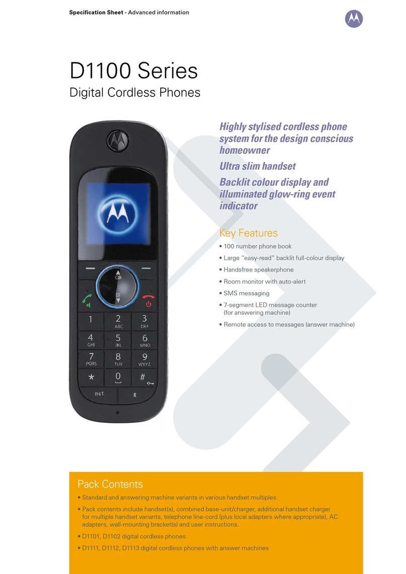 Motorola D1110 Series User manual