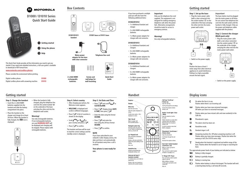 Motorola D1010 Series User manual