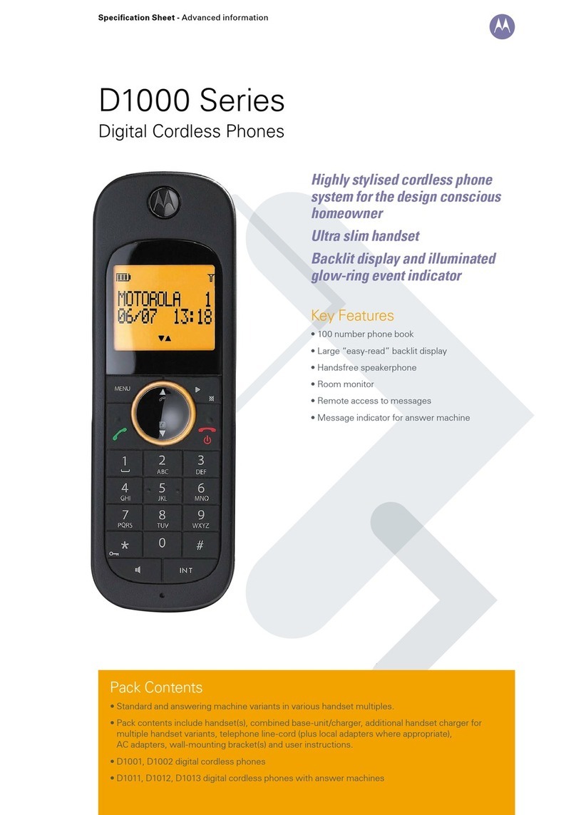 Motorola D1010 Series User manual