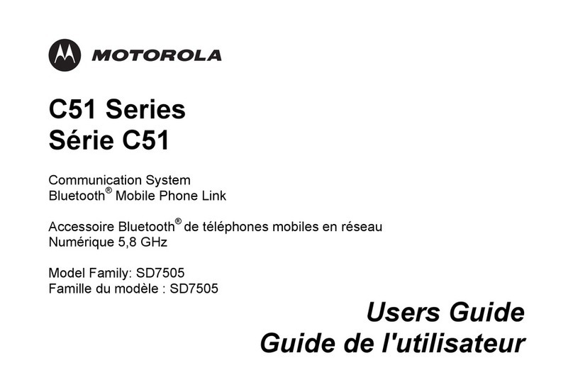 Motorola C51 COMMUNICATION SYSTEM-SD7505 user guide