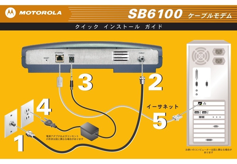 Motorola CABLE MODEM SB6100J -  GUIDE Quick reference guide