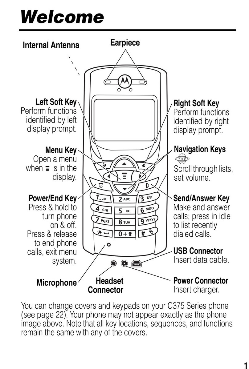 Motorola C375 Series User manual Motorola C375 Series User manual