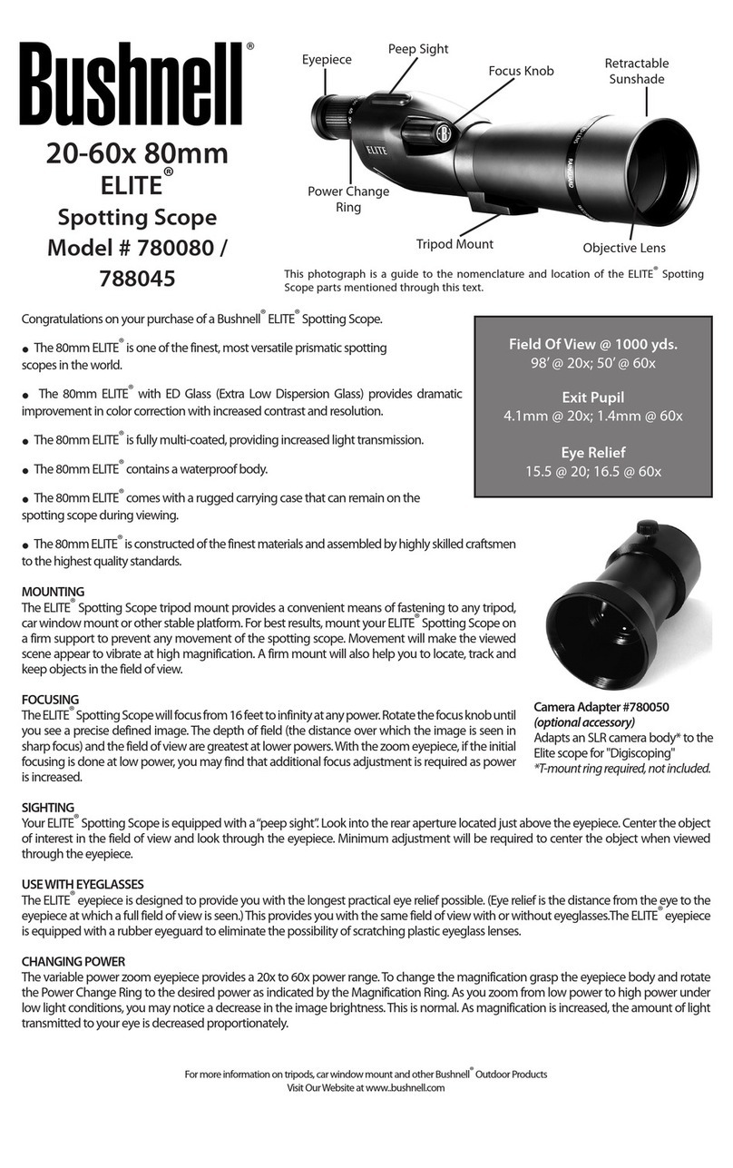 Bushnell 780080 owner's manual