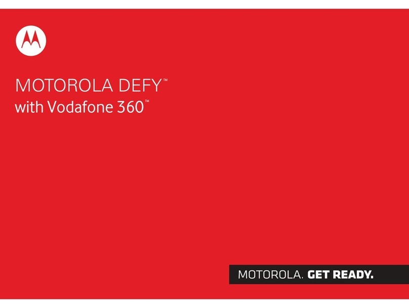 Motorola DEFY - WITH VODAFONE 360 User manual