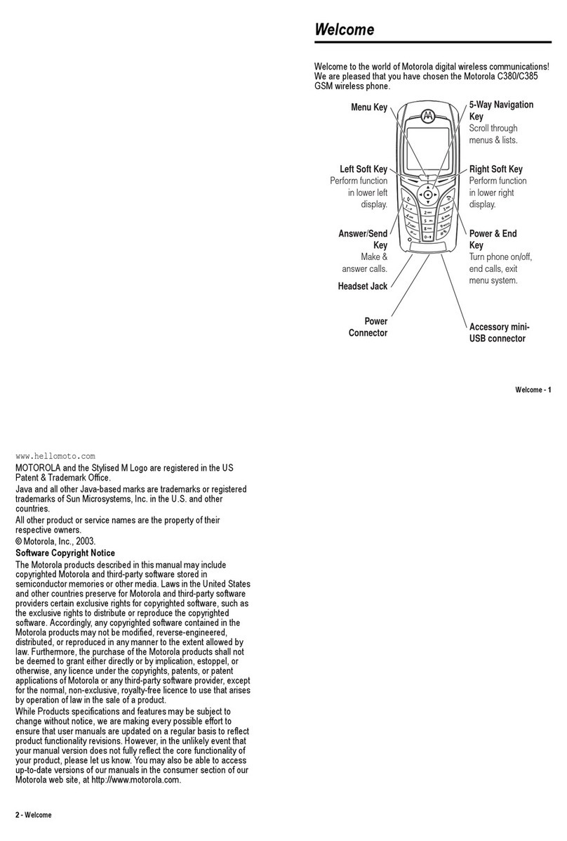 Motorola C385 User manual