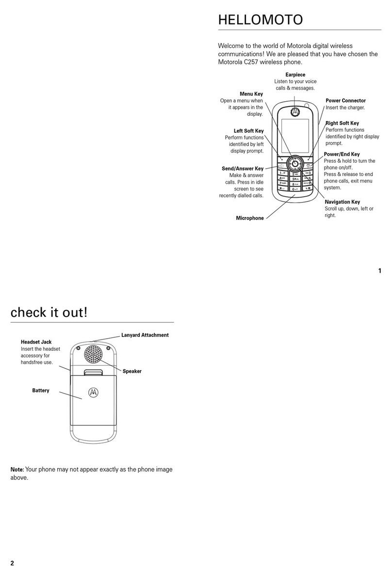 Motorola C257 User manual