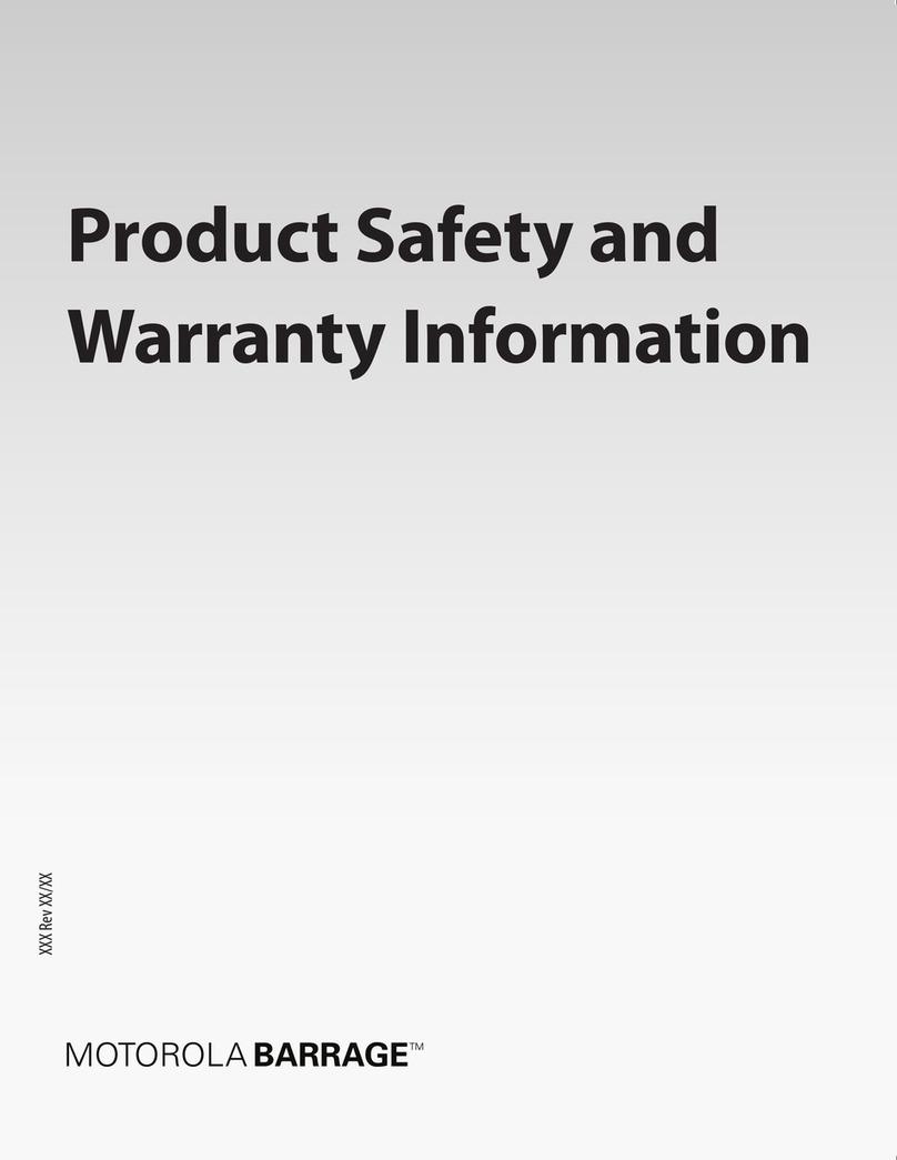 Motorola Barrage  V860 Safety and Warranty Guide