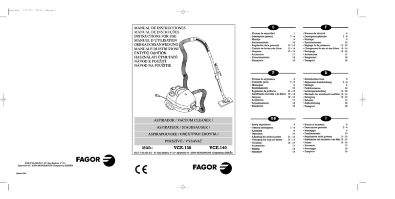 Fagor VCE-130-140 Instructions for use