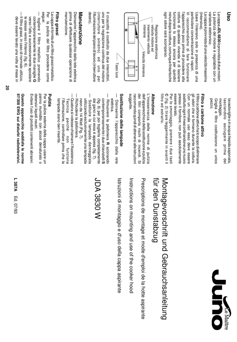 JUNO JDA3830E Technical manual