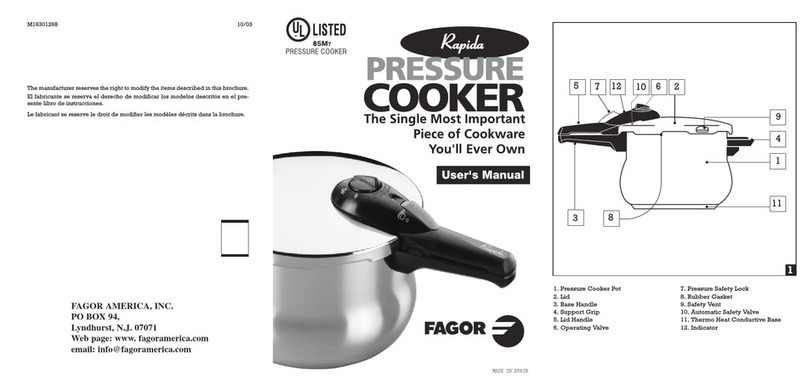 Fagor RAPIDA PRESSURE COOKER - ANNEXE 149 User manual