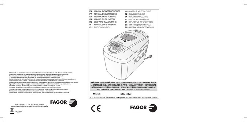 Fagor PAN-850 Instructions for use