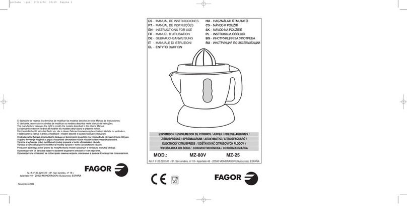 Fagor MZ-80V manual