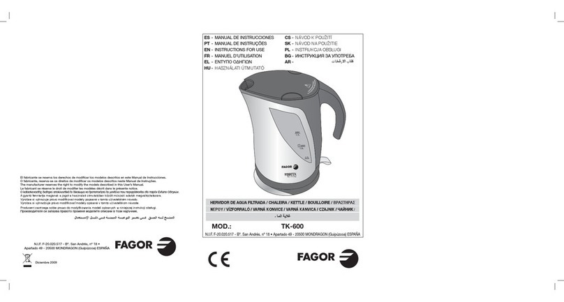 Fagor TK-600 Instructions for use