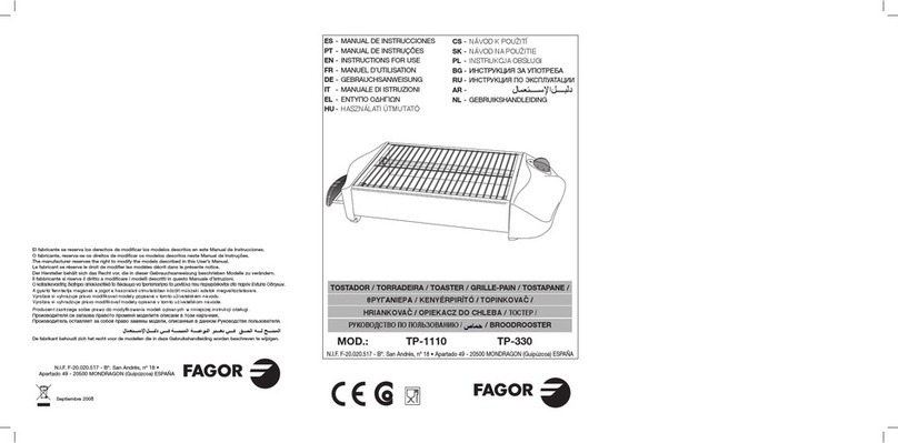 Fagor TP-1110 User manual