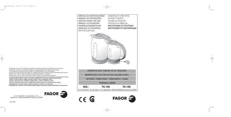 Fagor TK-100 User manual
