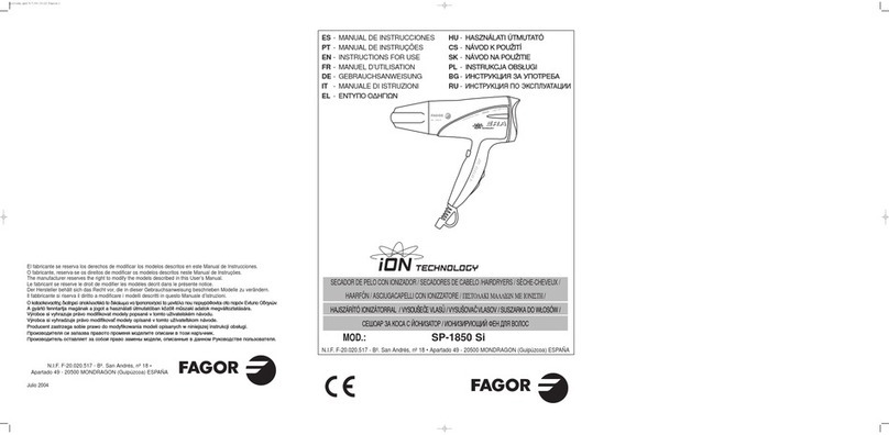 Fagor SP-1850SI Instructions for use