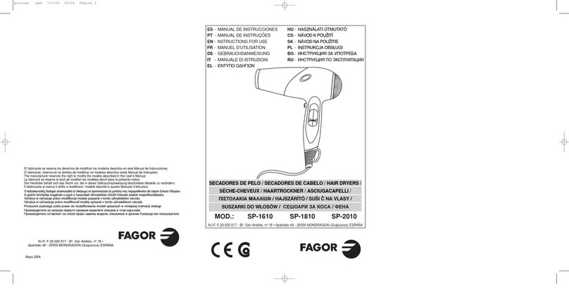 Fagor SP-1610-1810-2010 User manual Fagor SP-1610-1810-2010 User manual