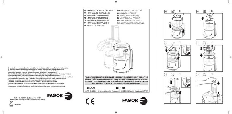 Fagor RT- 150 User manual