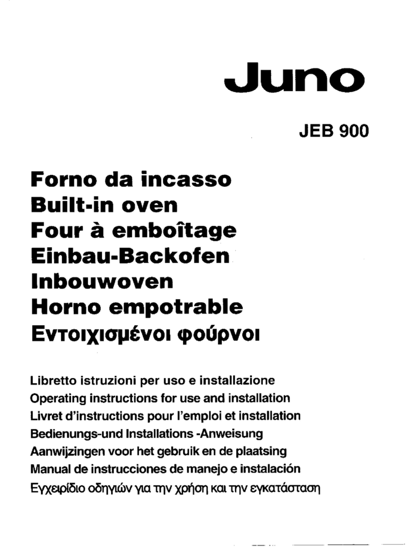 JUNO JEB900E Operating instructions for use and installation