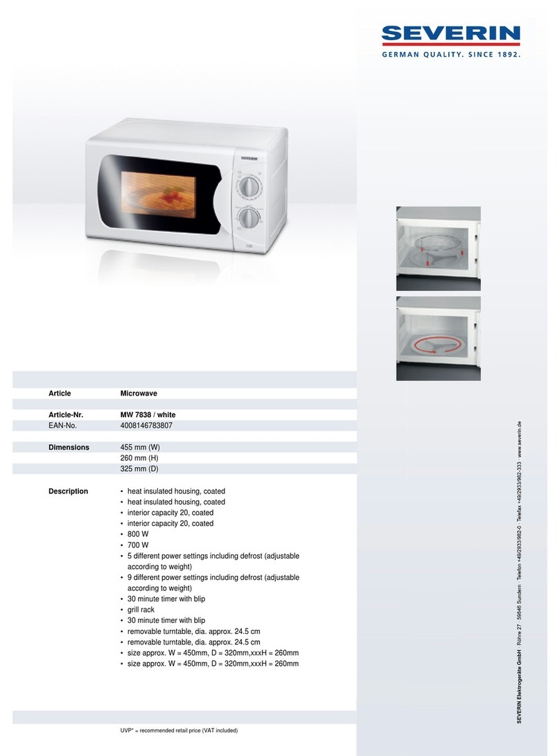 SEVERIN MW 7838 User manual