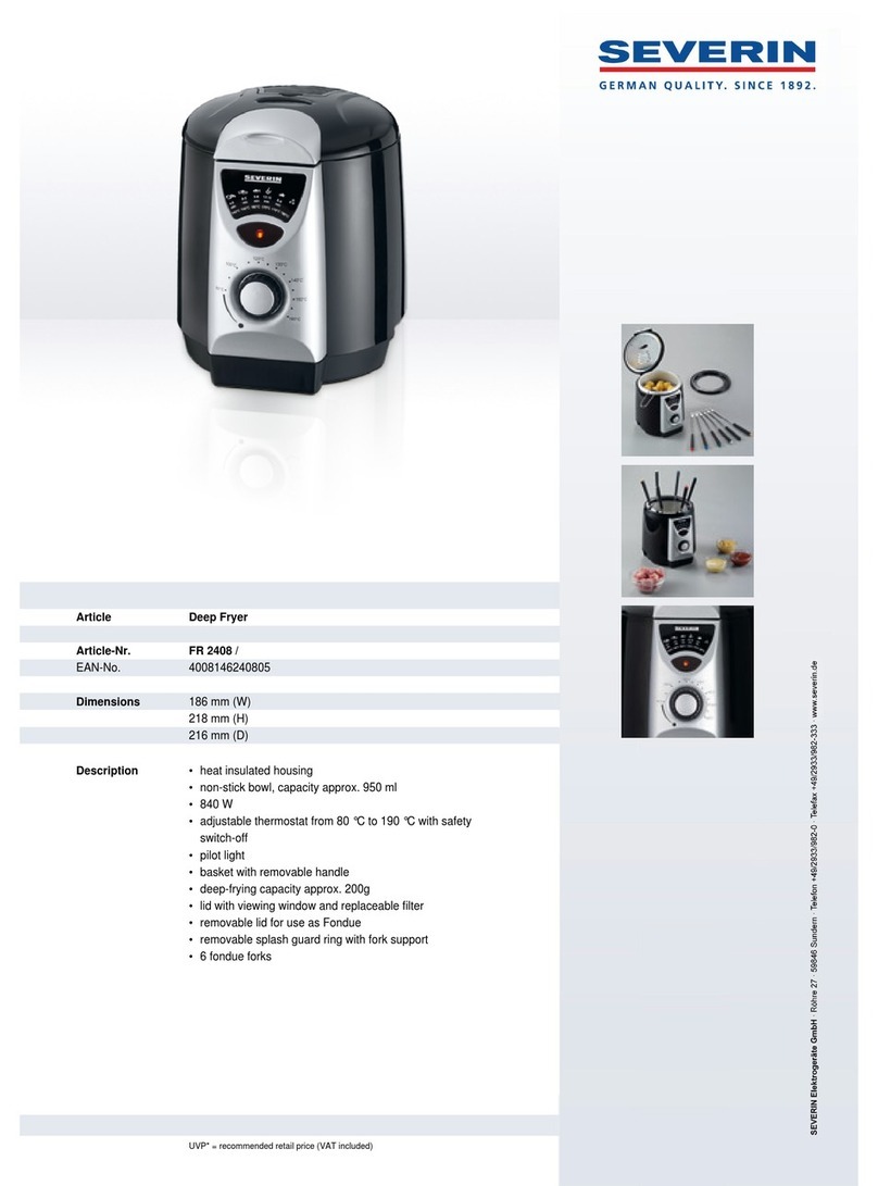 SEVERIN MINI-FRITTEUSE MIT FONDUE FR 2408 - User guide