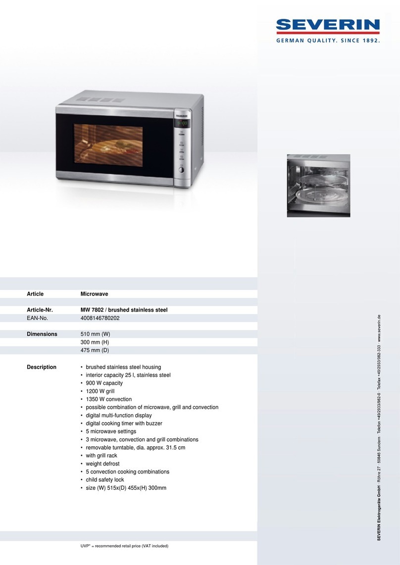 SEVERIN MIKROWELLE MIT GRILL- UND HEIßLUFTFUNKTION MW... User manual SEVERIN MIKROWELLE MIT GRILL- UND HEIßLUFTFUNKTION MW... User manual