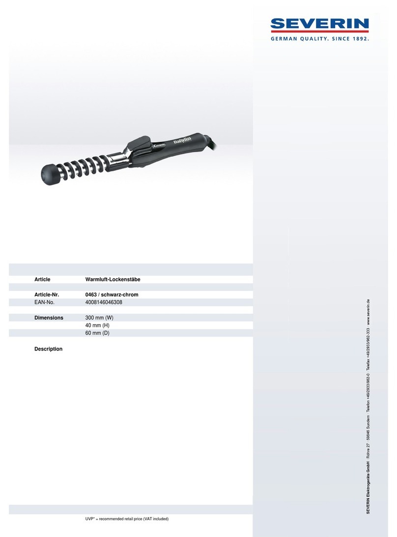 SEVERIN PRESS N´ CURL 0463 Dimensions