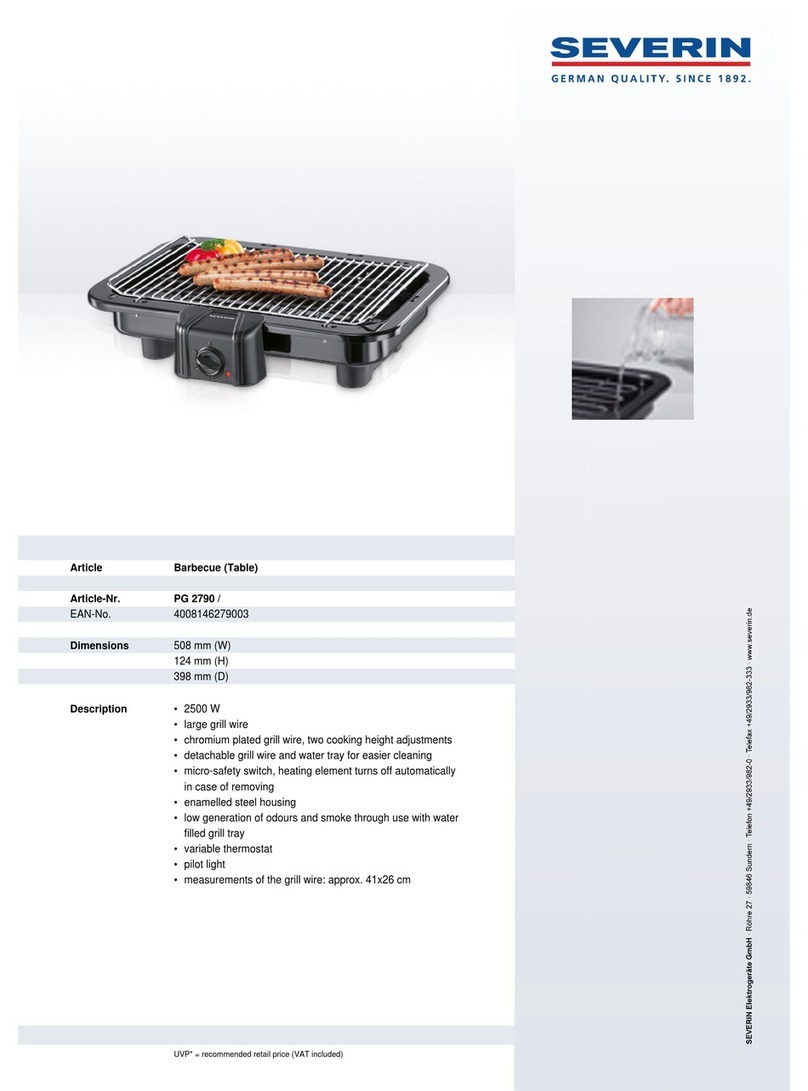 SEVERIN PG 2790 Dimensions