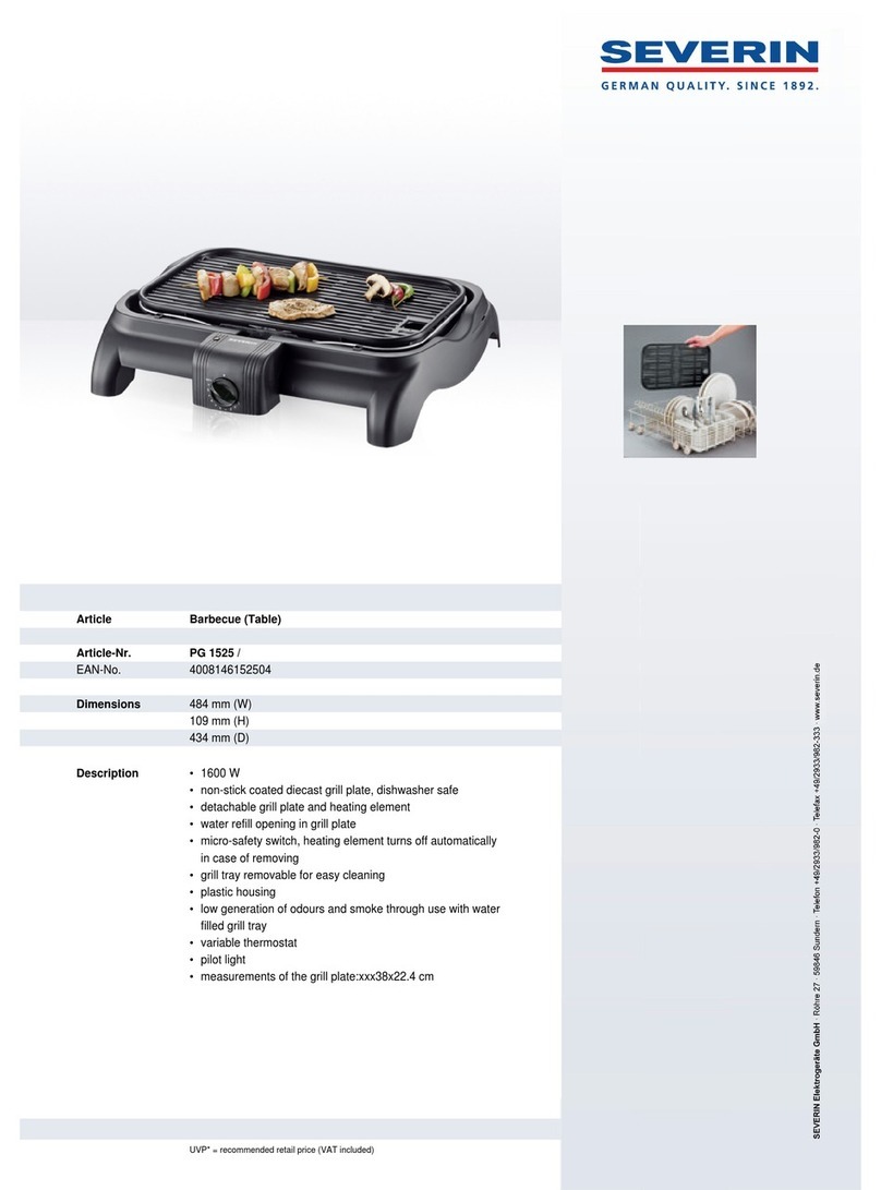 SEVERIN PG 1525 Dimensions