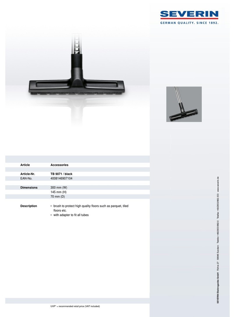 SEVERIN PARKETTBÜRSTE TB 9071 Dimensions