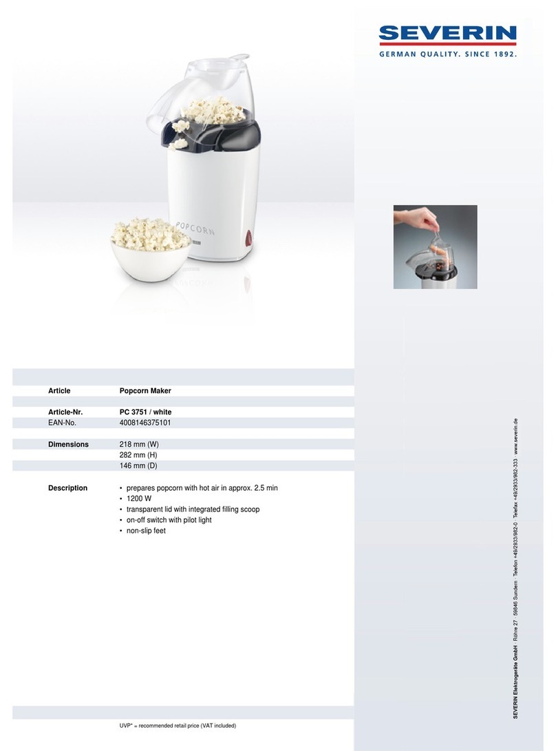 SEVERIN PC 3751 - Dimensions