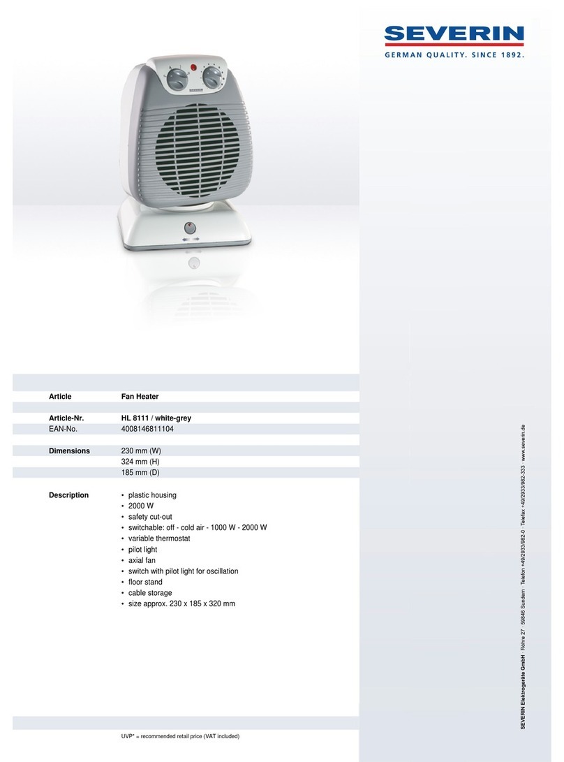 SEVERIN HL 8111 Dimensions