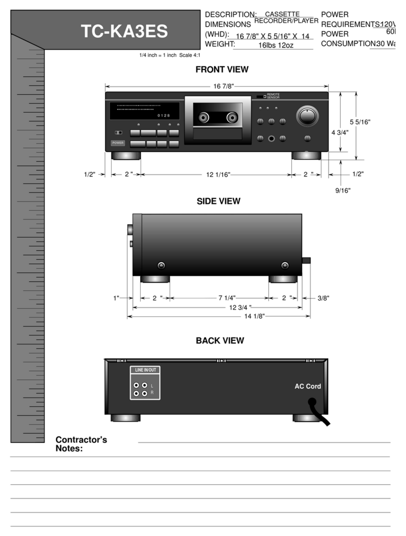 Sony TC-KA3ES - Cassette Deck Parts list manual