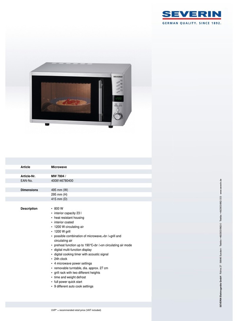 SEVERIN MW 7804 - datasheet