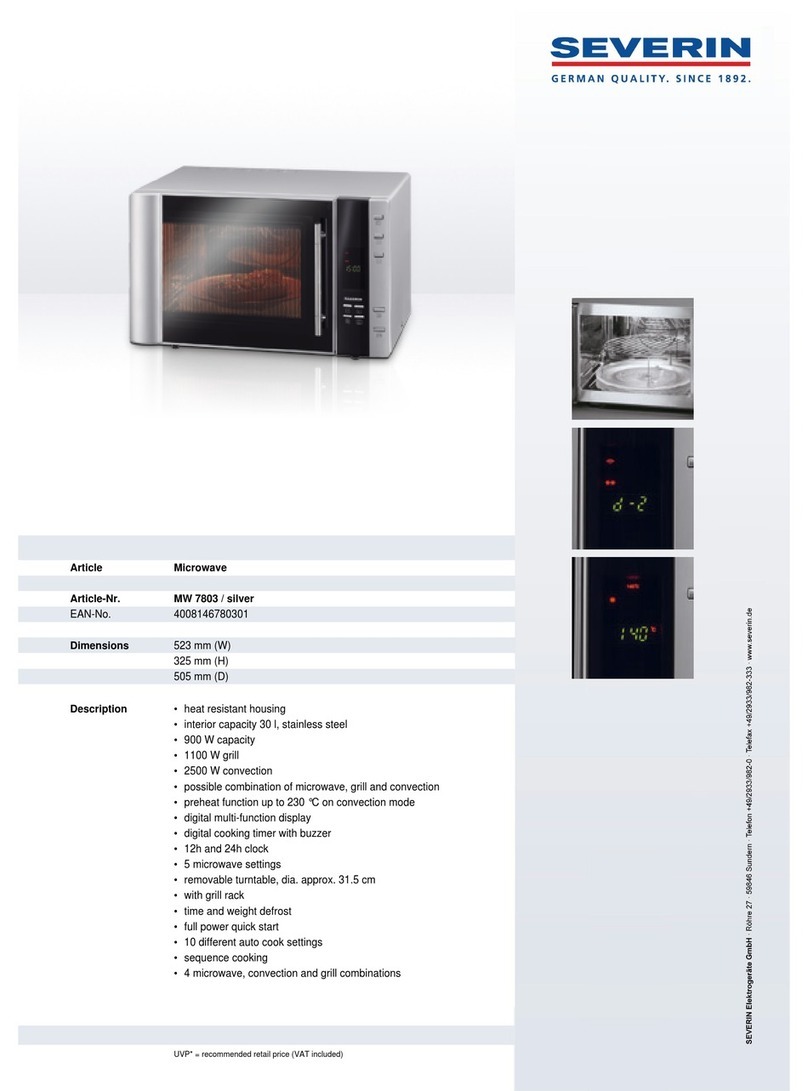 SEVERIN MW 7803 datasheet