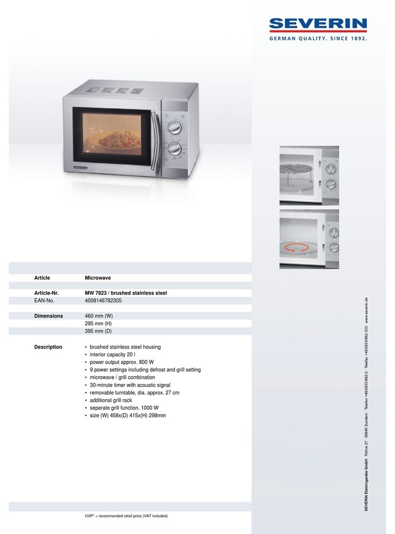 SEVERIN MIKROWELLE MIT GRILL MW 7823 - User guide SEVERIN MIKROWELLE MIT GRILL MW 7823 - User guide