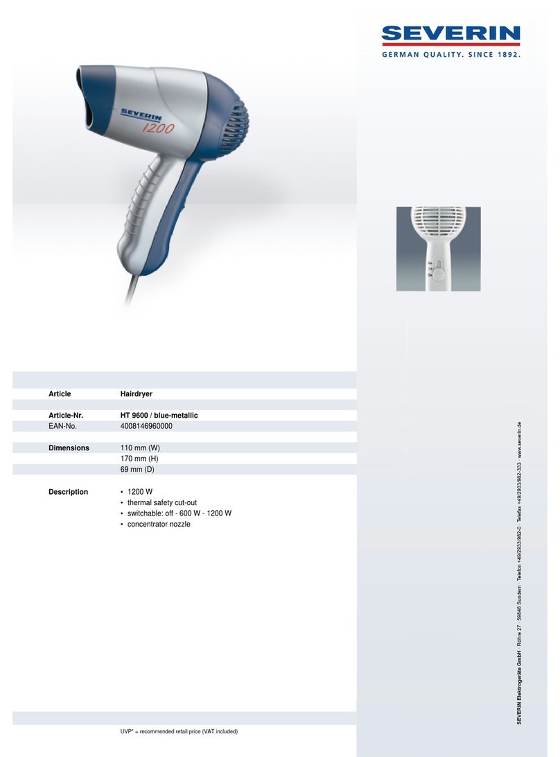 SEVERIN LITTLE 1200 HT 6230 - User guide SEVERIN LITTLE 1200 HT 6230 - User guide