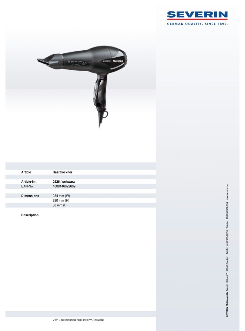 SEVERIN LA SÉRIE PRO 0226 User guide