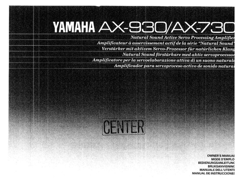 Yamaha AX-930 User manual Yamaha AX-930 User manual